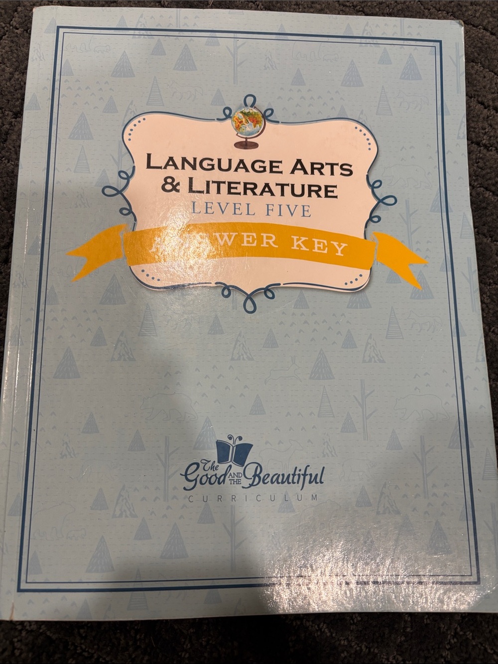 Language Arts & Literature Level Five Answer Key - Light Blue & Yellow